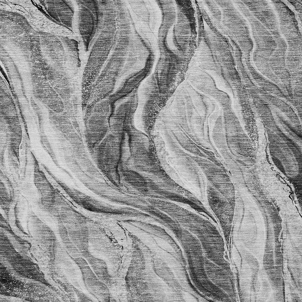 Homeroots 3' Green And Ivory Abstract Washable Area Rug - Stylish Indoor Outdoor Design For Any Space 9' X 12' Polyester 582996