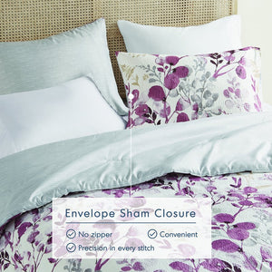 JLA Home Super Listing - Reversible lightweight floral and stripe seersucker comforter set - breathable, Oeko-Tex certified cozy feel 90 L x 90 W x 1.5H AM10-0126