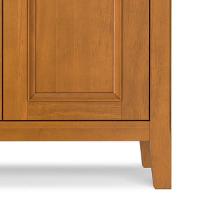 English Elm Amherst Solid Pine Storage Cabinet French Finish Transitional Style for Entryway or Living Room Brown B136P436056