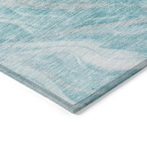 Homeroots 3' Green And Ivory Abstract Washable Area Rug - Stylish Indoor Outdoor Design For Any Space 9' X 12' Polyester 583002