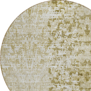 Homeroots 3' Stylish Abstract Washable Area Rug For Indoor And Outdoor Use – Durable, Stain-resistant Design 8' Round Polyester 583006