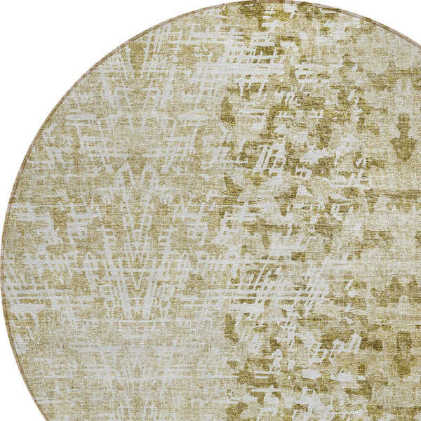 Homeroots 3' Stylish Abstract Washable Area Rug For Indoor And Outdoor Use – Durable, Stain-resistant Design 8' Round Polyester 583006