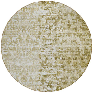 Homeroots 3' Stylish Abstract Washable Area Rug For Indoor And Outdoor Use – Durable, Stain-resistant Design 8' Round Polyester 583006