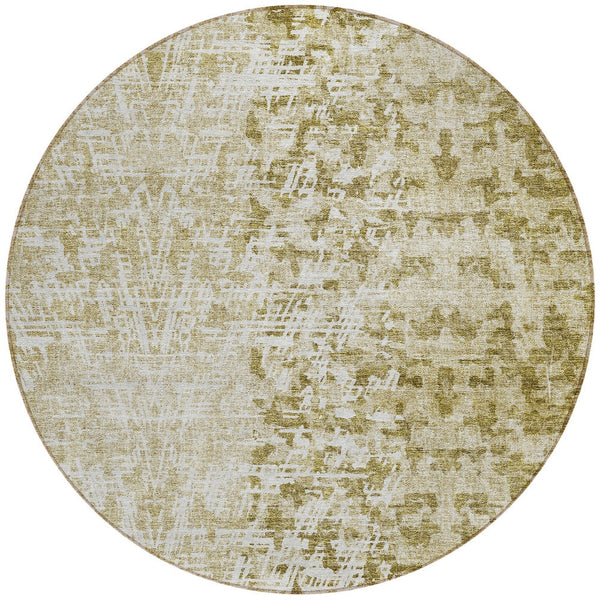Homeroots 3' Stylish Abstract Washable Area Rug For Indoor And Outdoor Use – Durable, Stain-resistant Design 8' Round Polyester 583006