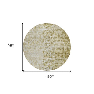 Homeroots 3' Stylish Abstract Washable Area Rug For Indoor And Outdoor Use – Durable, Stain-resistant Design 8' Round Polyester 583006