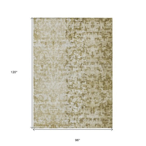 Homeroots 3' Stylish Abstract Washable Area Rug For Indoor And Outdoor Use – Durable, Stain-resistant Design 8' X 10' Polyester 583007