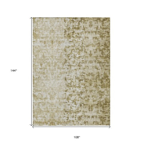 Homeroots 3' Stylish Abstract Washable Area Rug For Indoor And Outdoor Use – Durable, Stain-resistant Design 9' X 12' Polyester 583008