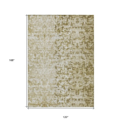 Homeroots 3' Stylish Abstract Washable Area Rug For Indoor And Outdoor Use – Durable, Stain-resistant Design 10' X 14' Polyester 583009