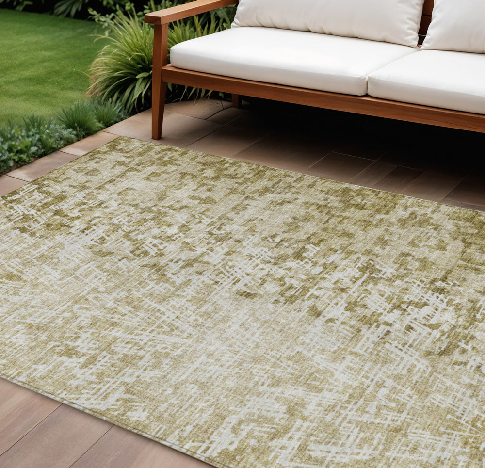 Homeroots 3' Stylish Abstract Washable Area Rug For Indoor And Outdoor Use – Durable, Stain-resistant Design 10' X 14' Polyester 583009