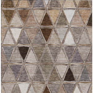 Homeroots 3' Geometric Washable Indoor Outdoor Area Rug In Green And Fern Green - Stylish & Durable Decor 3' X 5' Polyester 583016