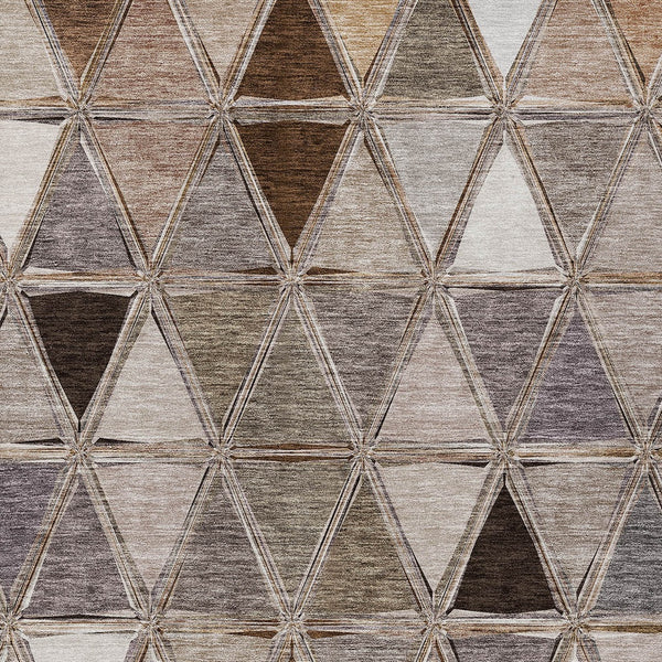 Homeroots 3' Geometric Washable Indoor Outdoor Area Rug In Green And Fern Green - Stylish & Durable Decor 3' X 5' Polyester 583016