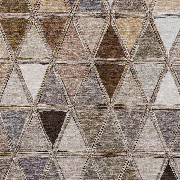 Homeroots 3' Geometric Washable Indoor Outdoor Area Rug In Green And Fern Green - Stylish & Durable Decor 9' X 12' Polyester 583020