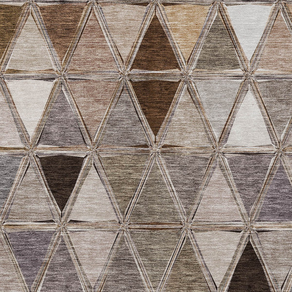 Homeroots 3' Geometric Washable Indoor Outdoor Area Rug In Green And Fern Green - Stylish & Durable Decor 10' X 14' Polyester 583021