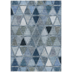 Homeroots 3' Geometric Washable Indoor Outdoor Area Rug In Green And Fern Green - Stylish & Durable Decor 9' X 12' Polyester 583026