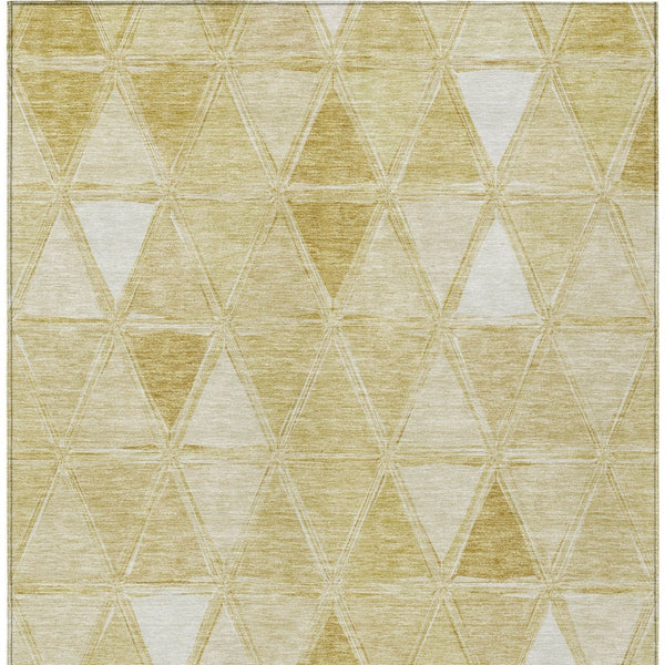 Homeroots 3' Geometric Washable Indoor Outdoor Area Rug In Green And Fern Green - Stylish & Durable Decor 9' X 12' Polyester 583032