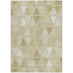 Homeroots 3' Geometric Washable Indoor Outdoor Area Rug In Green And Fern Green - Stylish & Durable Decor 9' X 12' Polyester 583038