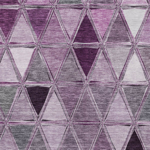 Homeroots 3' Geometric Washable Indoor Outdoor Area Rug In Green And Fern Green - Stylish & Durable Decor 3' X 5' Polyester 583040