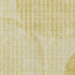 Homeroots 3' Stylish Brown Taupe And Ivory Striped Washable Area Rug For Indoor And Outdoor Spaces 5' X 8' Polyester 583071