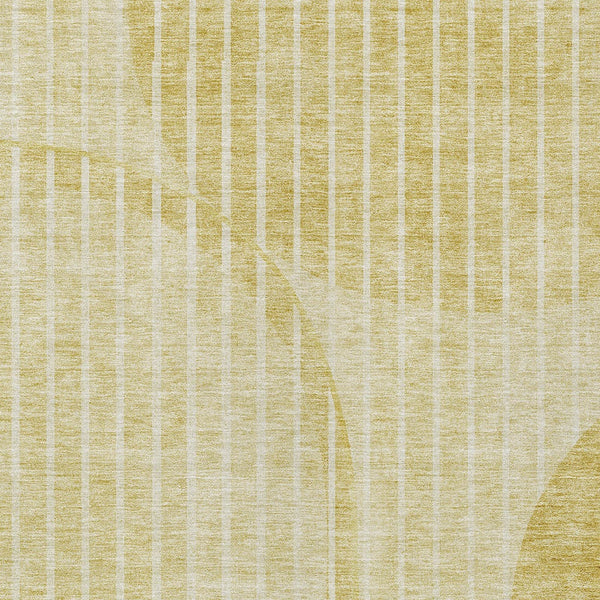 Homeroots 3' Stylish Brown Taupe And Ivory Striped Washable Area Rug For Indoor And Outdoor Spaces 5' X 8' Polyester 583071