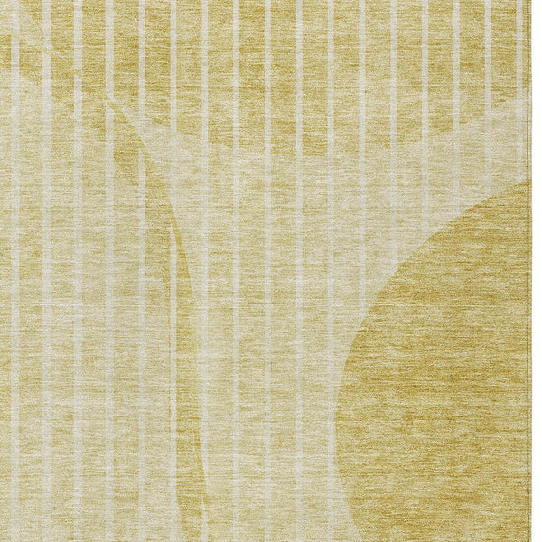 Homeroots 3' Stylish Brown Taupe And Ivory Striped Washable Area Rug For Indoor And Outdoor Spaces 8' X 10' Polyester 583073