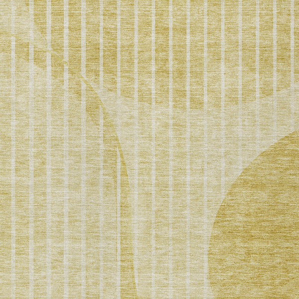 Homeroots 3' Stylish Brown Taupe And Ivory Striped Washable Area Rug For Indoor And Outdoor Spaces 9' X 12' Polyester 583074