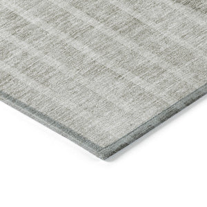 Homeroots 3' Stylish Brown Taupe And Ivory Striped Washable Area Rug For Indoor And Outdoor Spaces 5' X 8' Polyester 583083