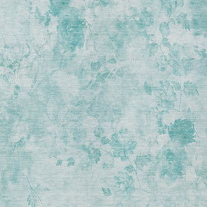 Homeroots 3' Green Floral Washable Area Rug For Indoor And Outdoor Spaces – Durable, Stylish, And Easy Care 8' X 10' Polyester 583097