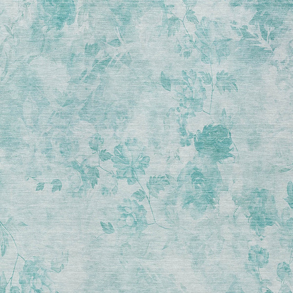 Homeroots 3' Green Floral Washable Area Rug For Indoor And Outdoor Spaces – Durable, Stylish, And Easy Care 9' X 12' Polyester 583098