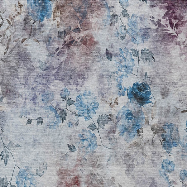 Homeroots 3' Green Floral Washable Area Rug For Indoor And Outdoor Spaces – Durable, Stylish, And Easy Care 3' X 5' Polyester 583100