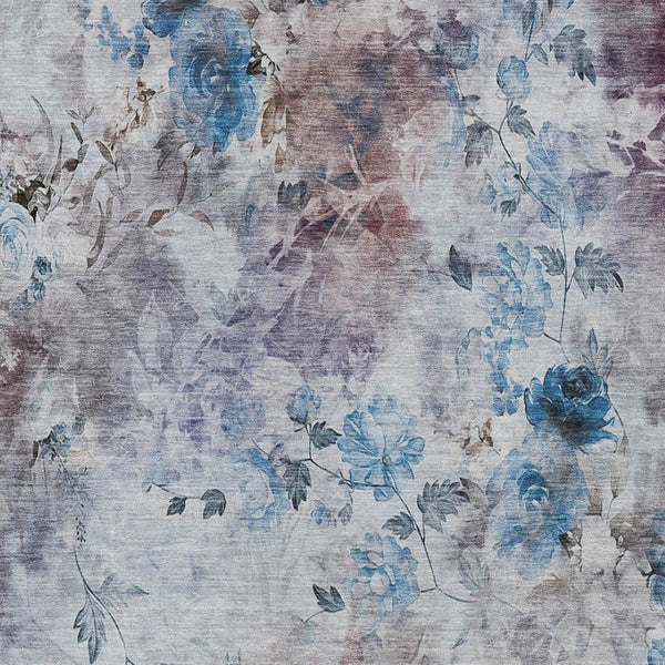 Homeroots 3' Green Floral Washable Area Rug For Indoor And Outdoor Spaces – Durable, Stylish, And Easy Care 5' X 8' Polyester 583101