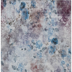 Homeroots 3' Green Floral Washable Area Rug For Indoor And Outdoor Spaces – Durable, Stylish, And Easy Care 8' X 10' Polyester 583103