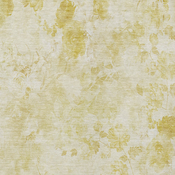 Homeroots 3' Green Floral Washable Area Rug For Indoor And Outdoor Spaces – Durable, Stylish, And Easy Care 8' X 10' Polyester 583109