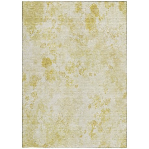 Homeroots 3' Green Floral Washable Area Rug For Indoor And Outdoor Spaces – Durable, Stylish, And Easy Care 10' X 14' Polyester 583111