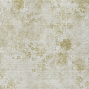 Homeroots 3' Green Floral Washable Area Rug For Indoor And Outdoor Spaces – Durable, Stylish, And Easy Care 9' X 12' Polyester 583116