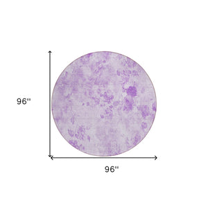 Homeroots 3' Green Floral Washable Area Rug For Indoor And Outdoor Spaces – Durable, Stylish, And Easy Care 8' Round Polyester 583120