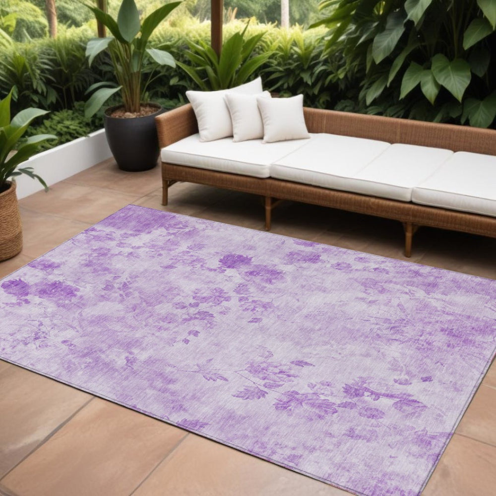 HomeRoots 9' Floral Charm Area Rug - Durable, Washable, and Stylish for Indoor & Outdoor Living Spaces 9' X 12' 583122