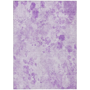 HomeRoots 5' Soothing Lavender and Purple Floral Area Rug - Washable, Durable, Ideal for Indoor/Outdoor Use 10' X 14' 583123