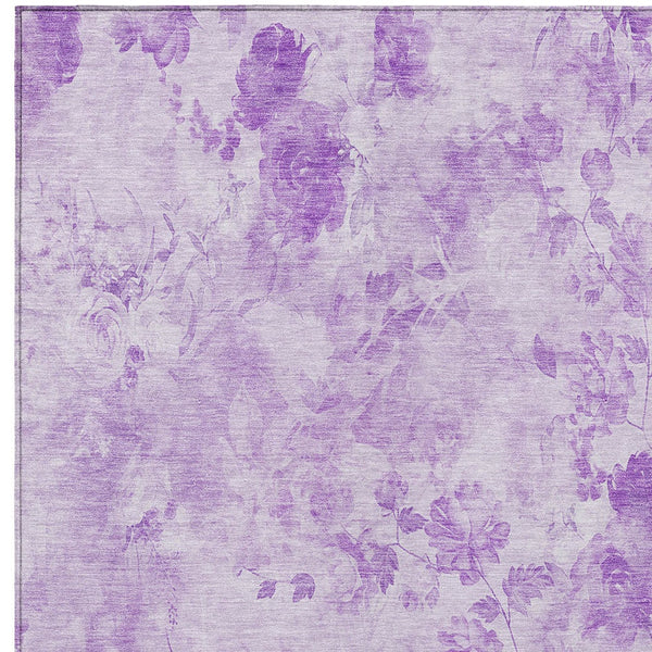 Homeroots 3' Green Floral Washable Area Rug For Indoor And Outdoor Spaces – Durable, Stylish, And Easy Care 10' X 14' Polyester 583123