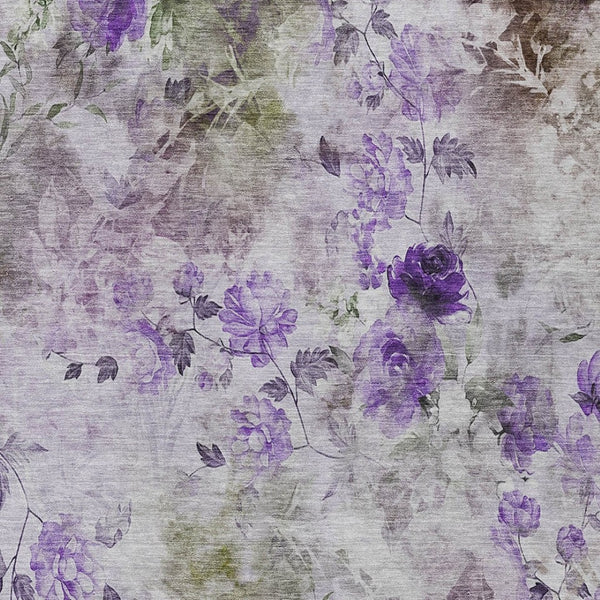 Homeroots 3' Green Floral Washable Area Rug For Indoor And Outdoor Spaces – Durable, Stylish, And Easy Care 3' X 5' Polyester 583124