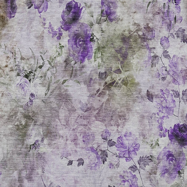 Homeroots 3' Green Floral Washable Area Rug For Indoor And Outdoor Spaces – Durable, Stylish, And Easy Care 9' X 12' Polyester 583128