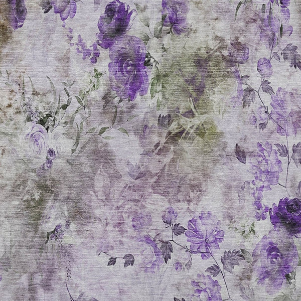 Homeroots 3' Green Floral Washable Area Rug For Indoor And Outdoor Spaces – Durable, Stylish, And Easy Care 10' X 14' Polyester 583129