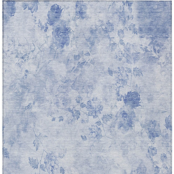 Homeroots 3' Green Floral Washable Area Rug For Indoor And Outdoor Spaces – Durable, Stylish, And Easy Care 3' X 5' Polyester 583130