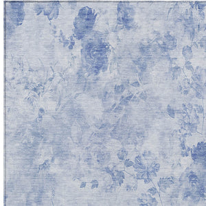 Homeroots 3' Green Floral Washable Area Rug For Indoor And Outdoor Spaces – Durable, Stylish, And Easy Care 3' X 5' Polyester 583130