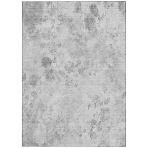 Homeroots 3' Green Floral Washable Area Rug For Indoor And Outdoor Spaces – Durable, Stylish, And Easy Care 8' X 10' Polyester 583139