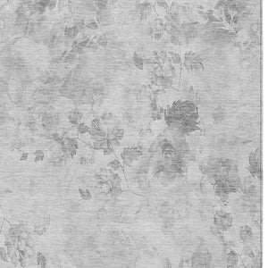 Homeroots 3' Green Floral Washable Area Rug For Indoor And Outdoor Spaces – Durable, Stylish, And Easy Care 8' X 10' Polyester 583139