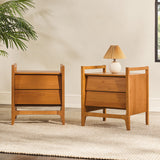 22" Angle-Face 2-Drawer Nightstand - Set of 2 Caramel OSWB4CCA-2PK Walker Edison