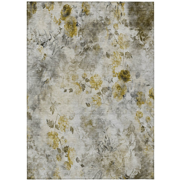 HomeRoots 9' Elegant Floral Washable Area Rug – Durable Indoor/Outdoor Design for Stylish Living Spaces 9' X 12' 583152
