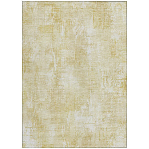 Homeroots 3' Beige Tan And Ivory Abstract Washable Indoor Outdoor Area Rug For Stylish Living Spaces 9' X 12' Polyester 583158