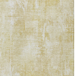 Homeroots 3' Beige Tan And Ivory Abstract Washable Indoor Outdoor Area Rug For Stylish Living Spaces 10' X 14' Polyester 583159