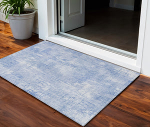 Homeroots 3' Beige Tan And Ivory Abstract Washable Indoor Outdoor Area Rug For Stylish Living Spaces 3' X 5' Polyester 583172